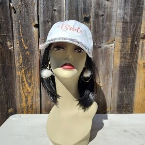 White Swarovski Crystal Bridal Bling Hat